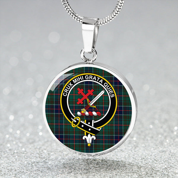 Adam Modern Clan Badge Tartan Classic Circle Necklace