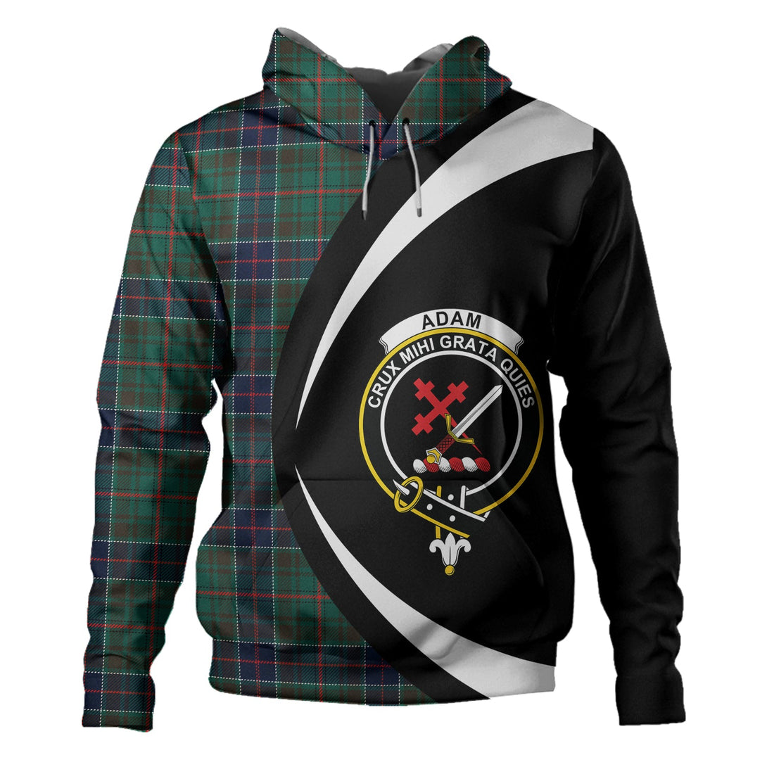 Adam Modern Clan Badge Tartan Hoodie Circle Style