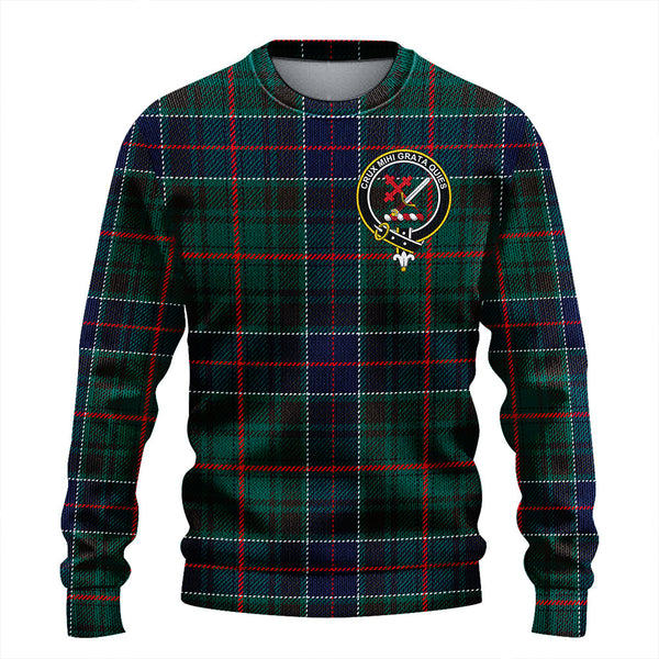 Adam Modern Clan Badge Tartan Knitted Sweater