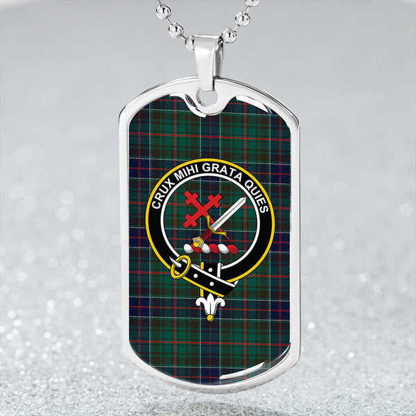 Adam Modern Clan Badge Classic Tartan Dog Tag Necklace