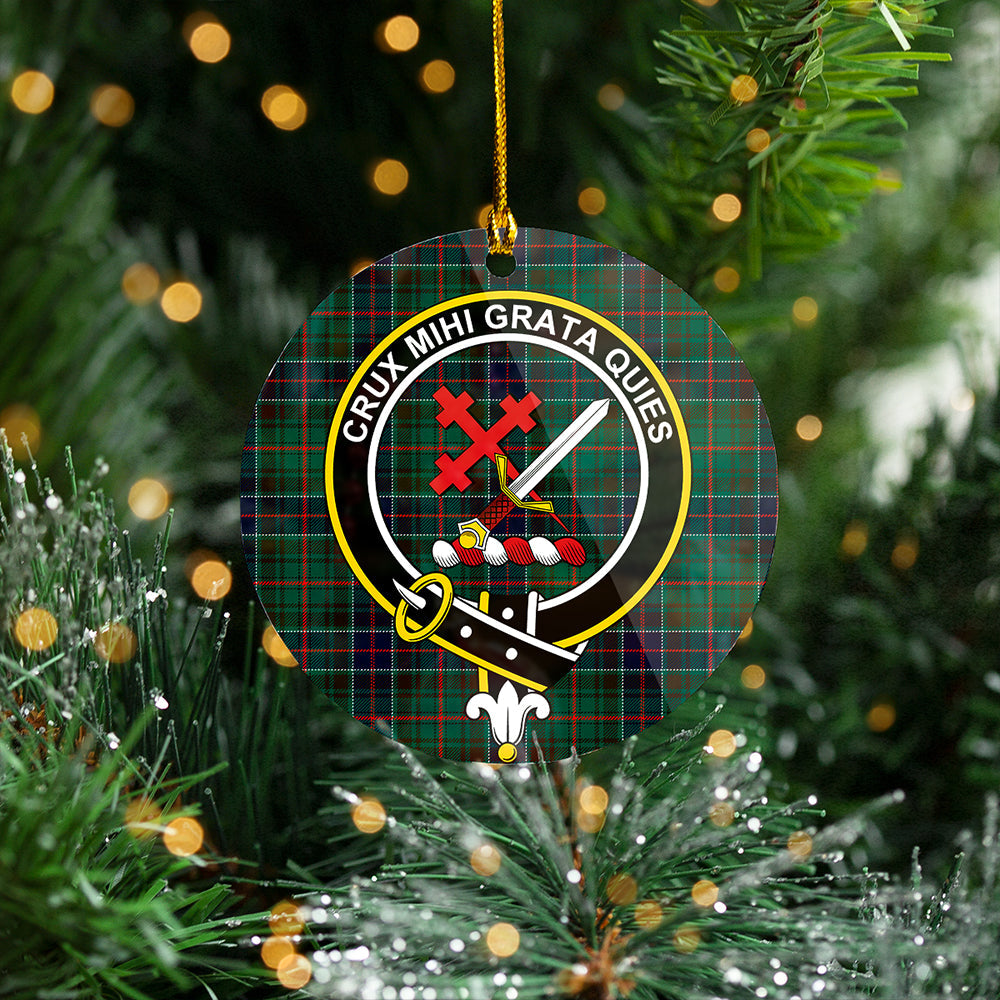 Adam Modern Clan Badge Tartan Plastic Christmas Ornaments