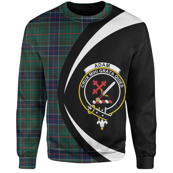 Adam Modern Clan Badge Tartan Sweatshirt Circle Style Personalized