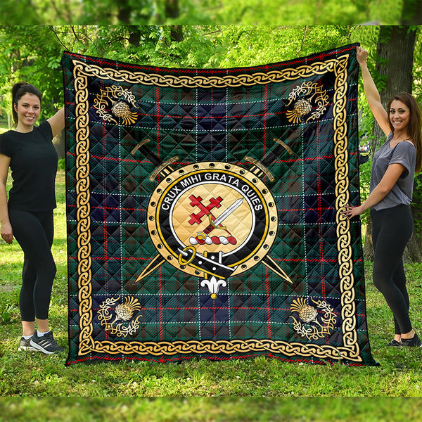 Adam Modern Clan Badge Tartan Premium Quilt Celtic Shield