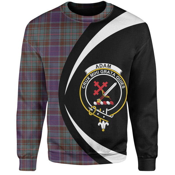 Adam Weathered Clan Badge Tartan Sweatshirt Circle Style Personalized