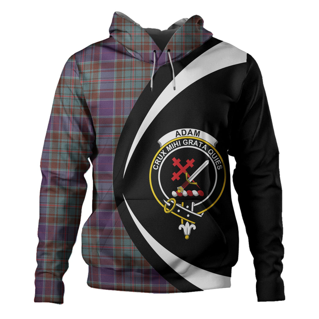 Adam Weathered Clan Badge Tartan Hoodie Circle Style