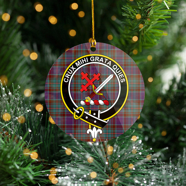 Adam Weathered Clan Badge Tartan Plastic Christmas Ornaments