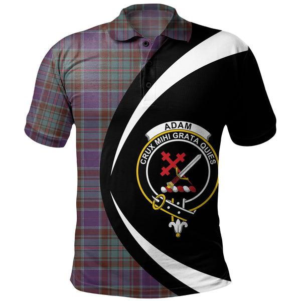 Adam Weathered Clan Badge Tartan Polo Shirt Circle Style Personalized