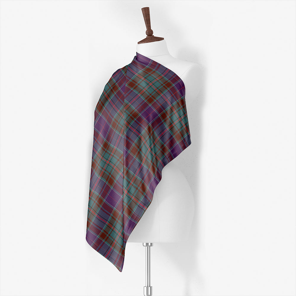 Adam Weathered Tartan Classic Silk Habotai Square Scarf