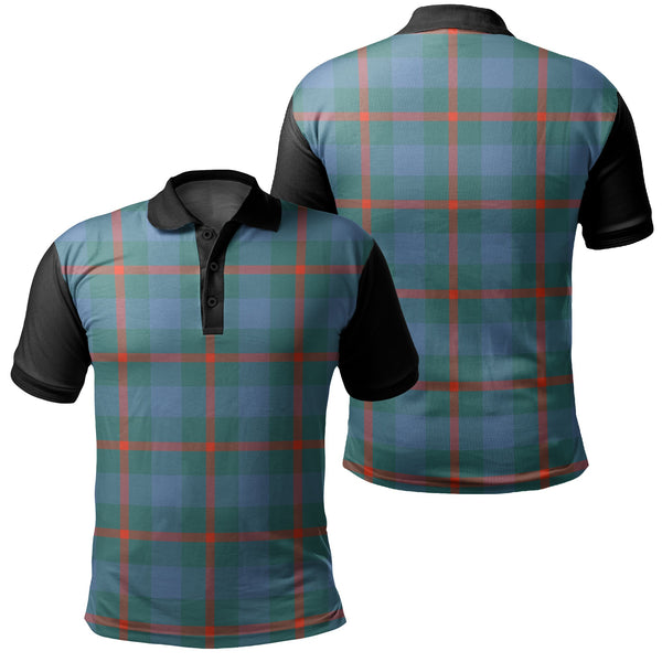 Agnew Ancient Tartan Classic Polo Shirt Black Neck 1 Style