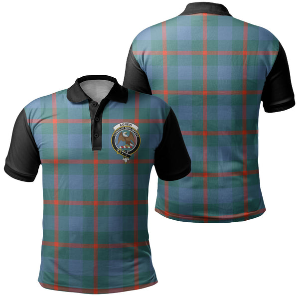 Agnew Ancient Tartan Crest Polo Shirt Black Neck 1 Style