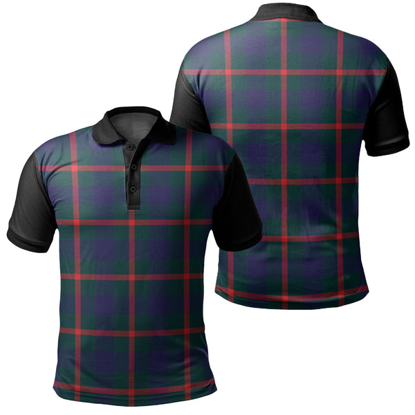 Agnew Modern Tartan Classic Polo Shirt Black Neck 1 Style