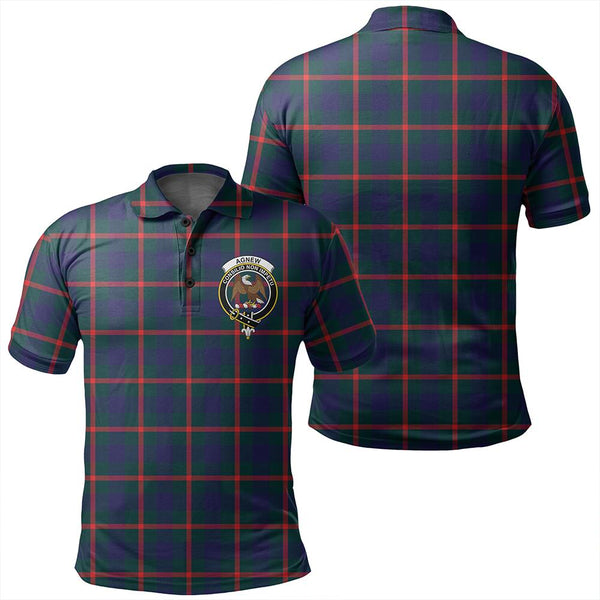 Agnew Modern Tartan Classic Crest Polo Shirt