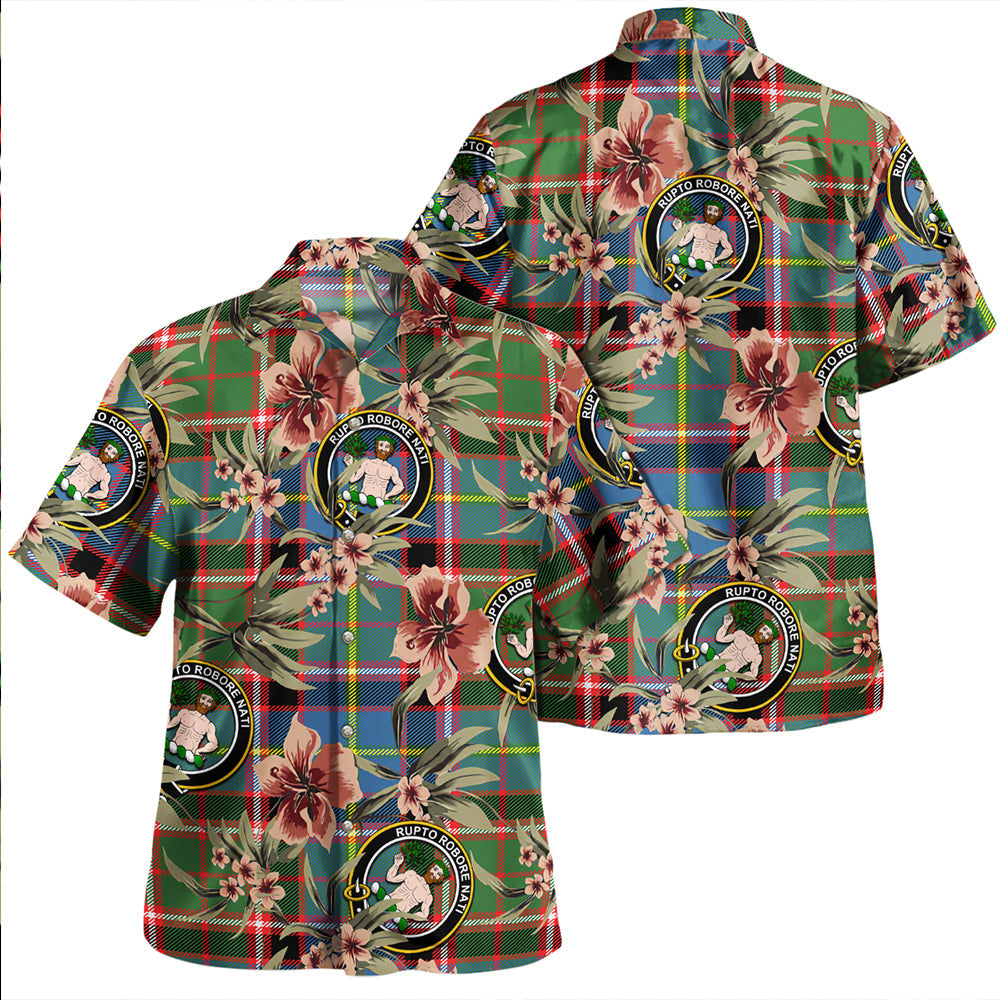 Aikenhead Clan Badge Tartan Aloha Hawaiian Shirt Tropical Old Style