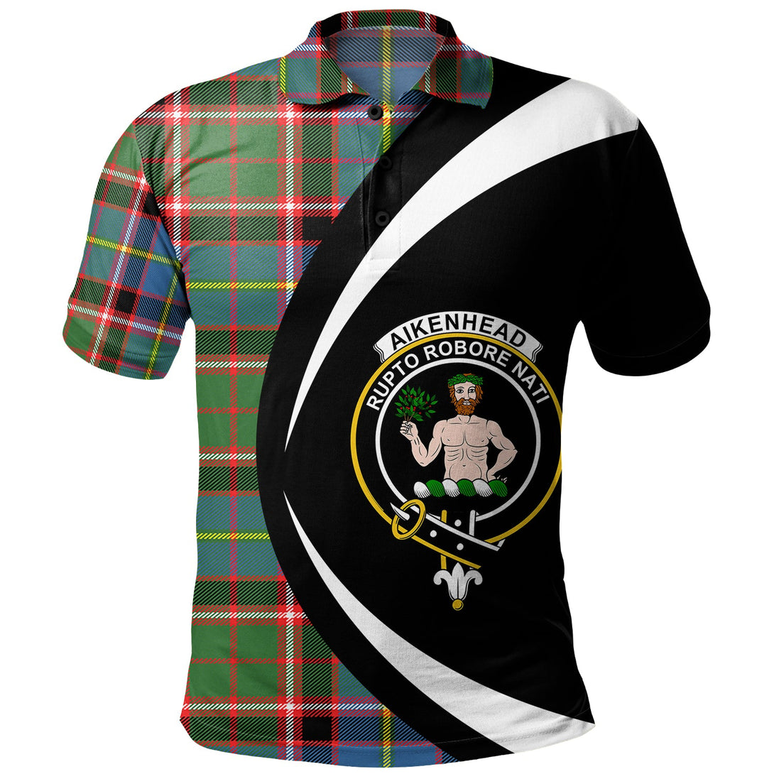 Aikenhead Clan Badge Tartan Polo Shirt Circle Style Personalized