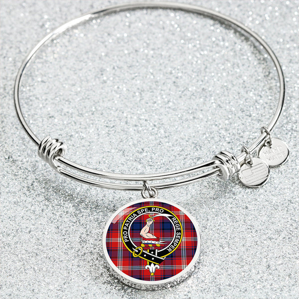 Ainslie 1992 Modern Clan Badge Tartan Classic Circle Bangle