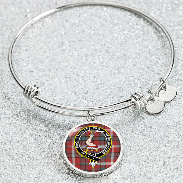 Ainslie 1992 Weathered Clan Badge Tartan Classic Circle Bangle