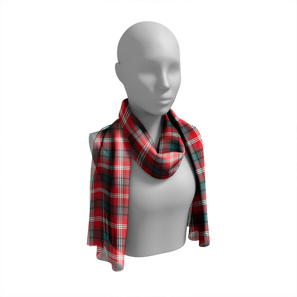 Ainslie 1992 Weathered Tartan Classic Silk Habotai Long Scarf