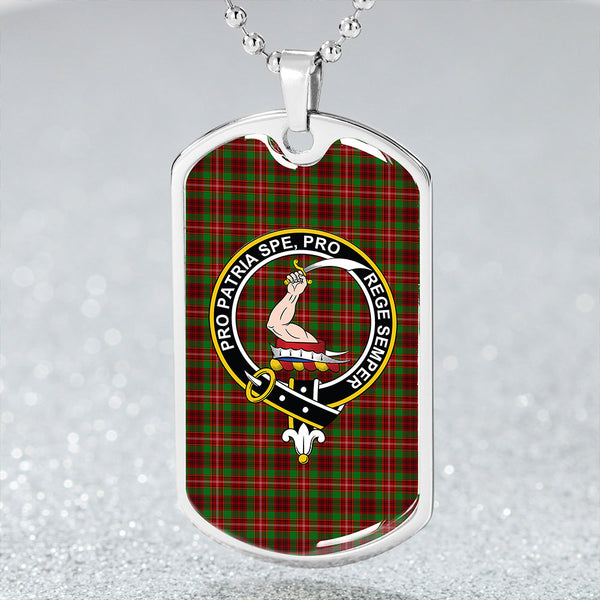 Ainslie 1992 Ancient Clan Badge Classic Tartan Dog Tag Necklace