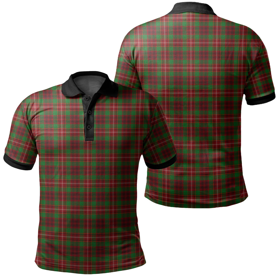 Ainslie Tartan Classic Polo Shirt Black Neck 2 Style