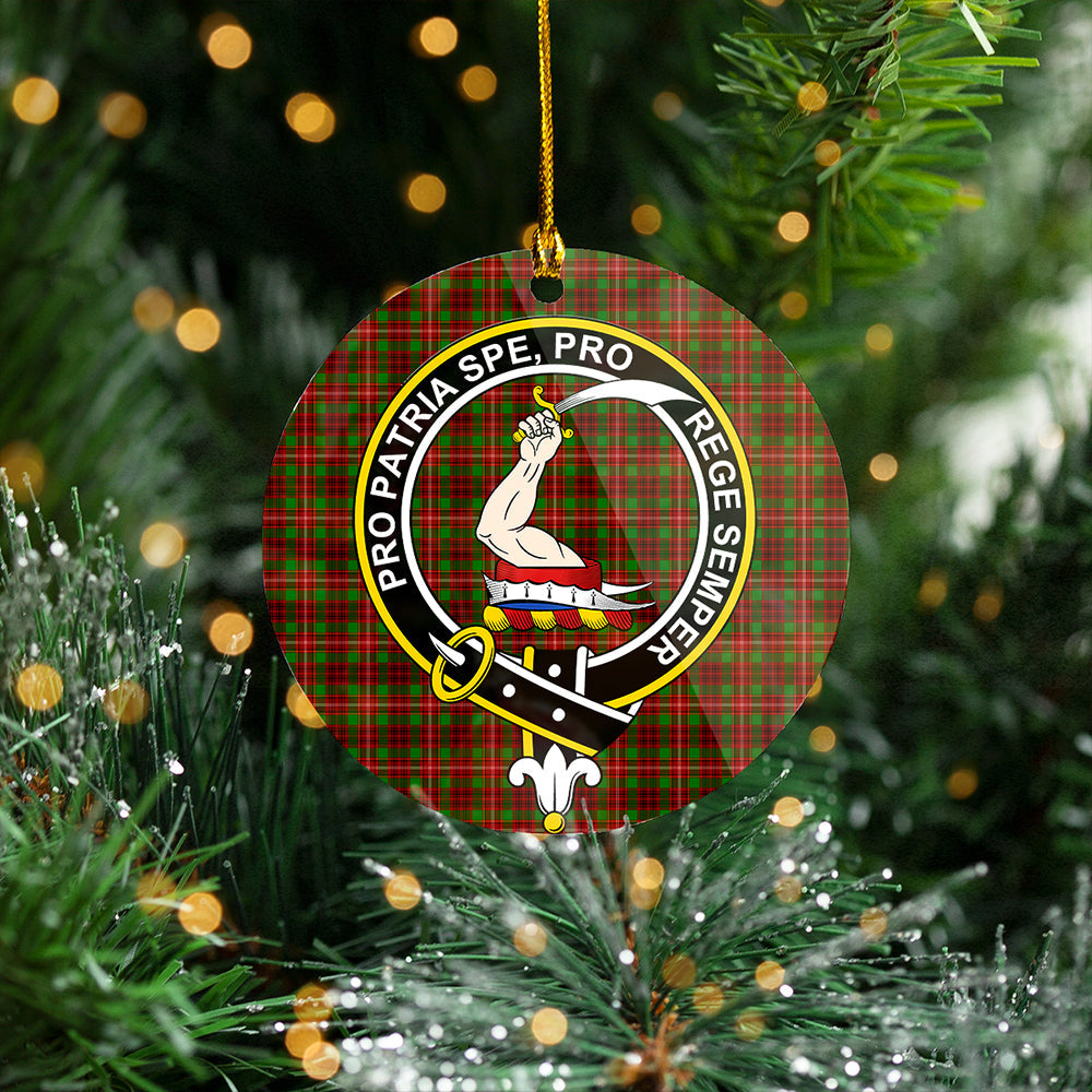 Ainslie Ancient Clan Badge Tartan Plastic Christmas Ornaments