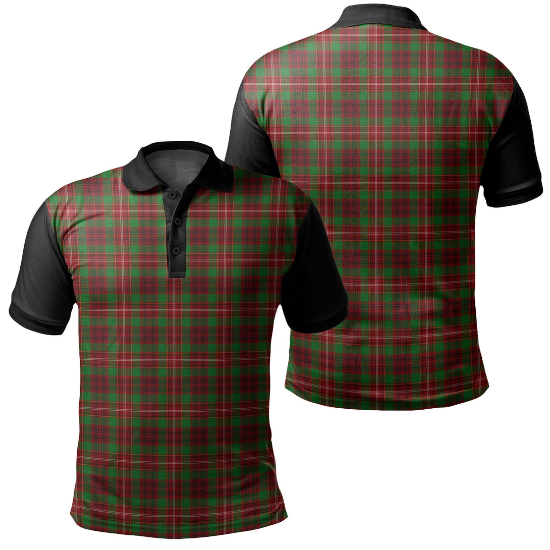 Ainslie Tartan Classic Polo Shirt Black Neck 1 Style