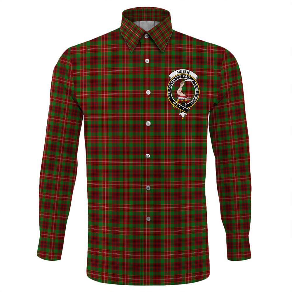 Ainslie Tartan Classic Crest Long Sleeve Button Shirt