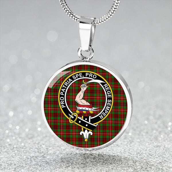 Ainslie Clan Badge Tartan Classic Circle Necklace