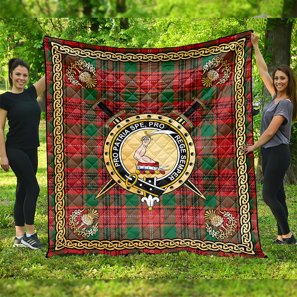 Ainslie Modern Clan Badge Tartan Premium Quilt Celtic Shield