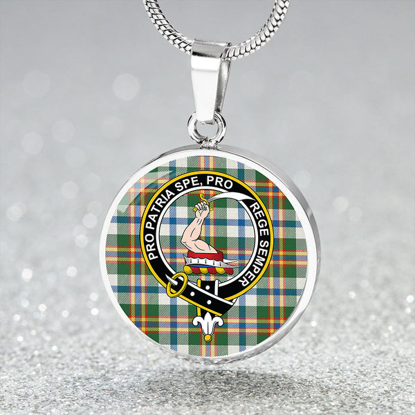 Ainslie Lake Modern Clan Badge Tartan Classic Circle Necklace