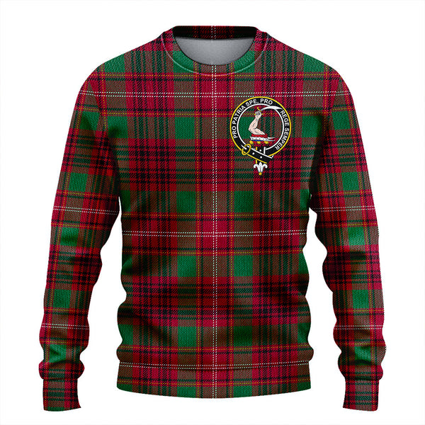 Ainslie Weathered Clan Badge Tartan Knitted Sweater