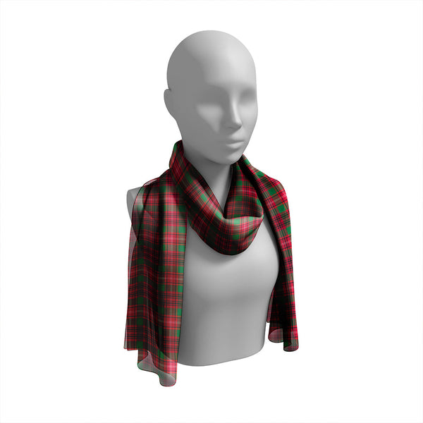 Ainslie Modern Tartan Classic Silk Habotai Long Scarf