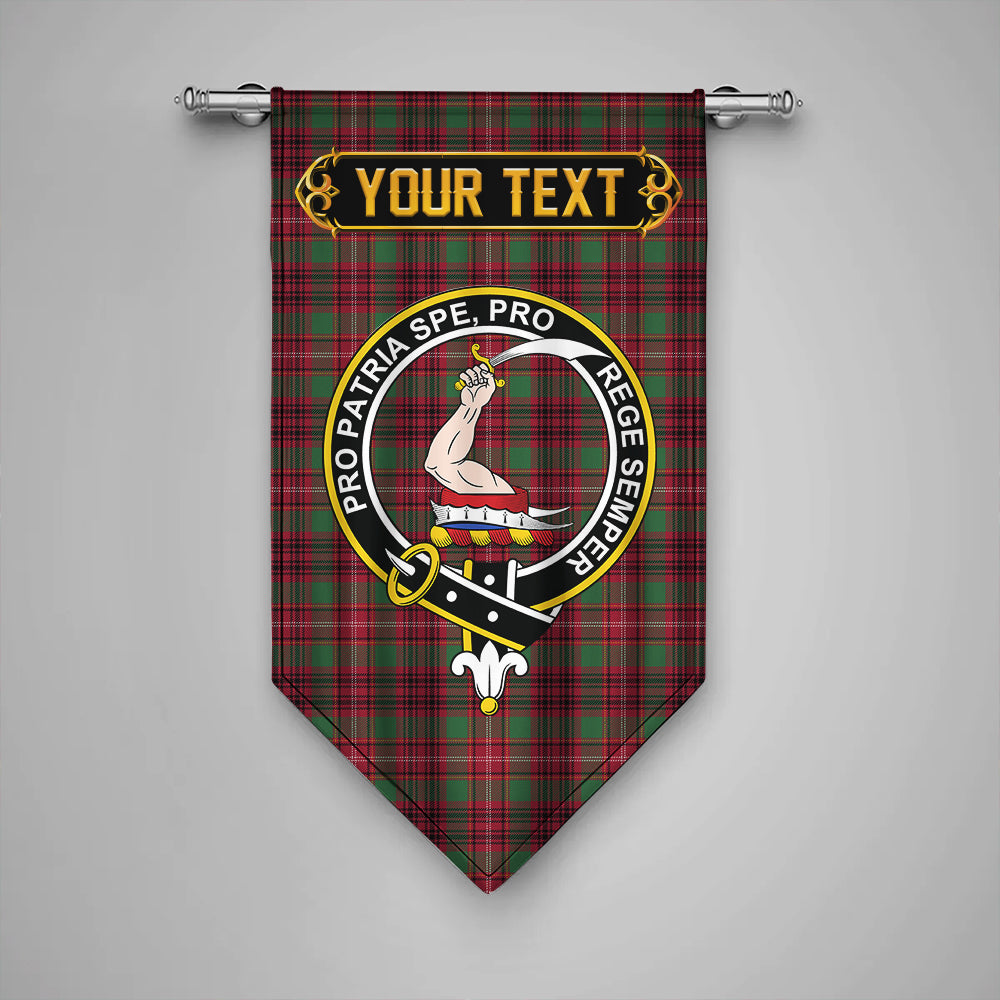 Ainslie Modern Clan Badge Tartan Gonfalon Personalize