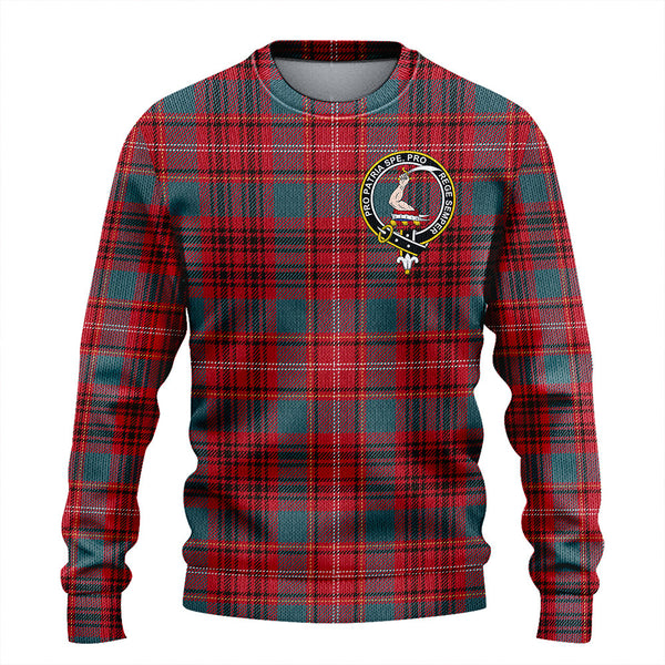 Ainslie Clan Badge Tartan Knitted Sweater