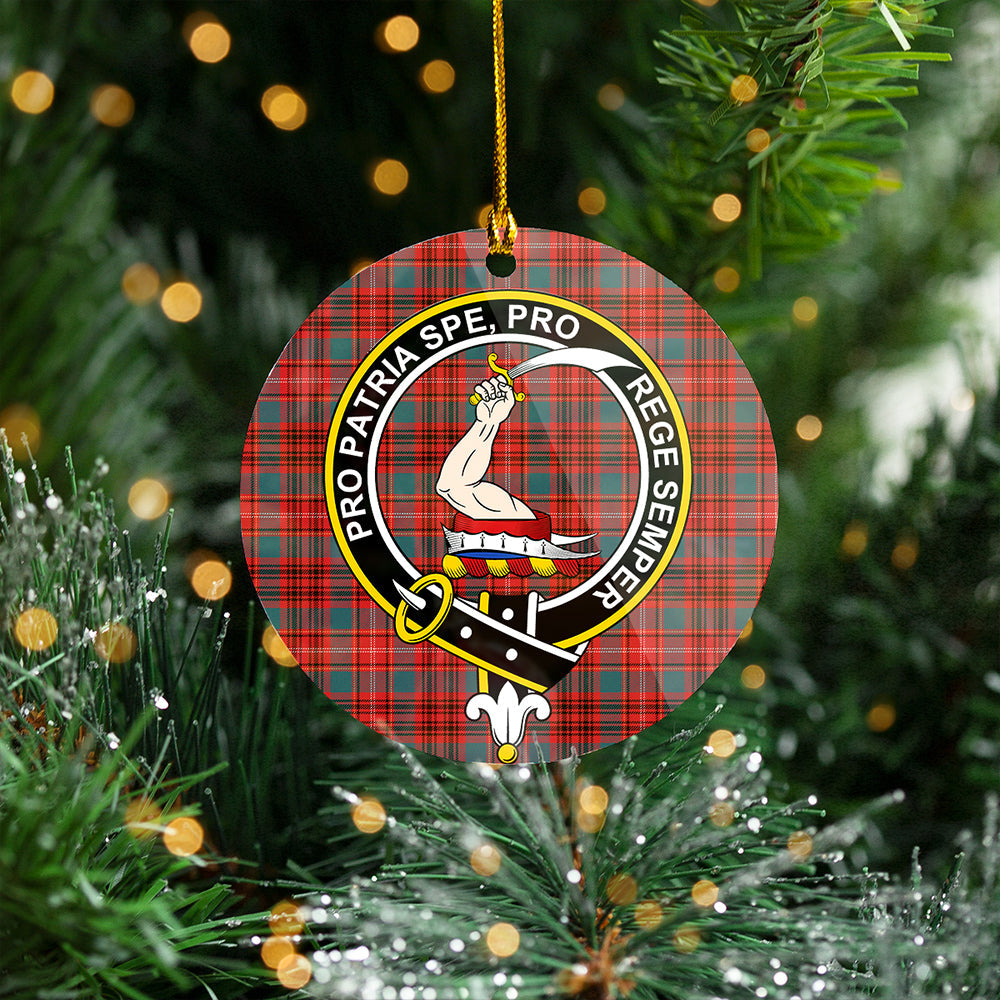 Ainslie Clan Badge Tartan Plastic Christmas Ornaments