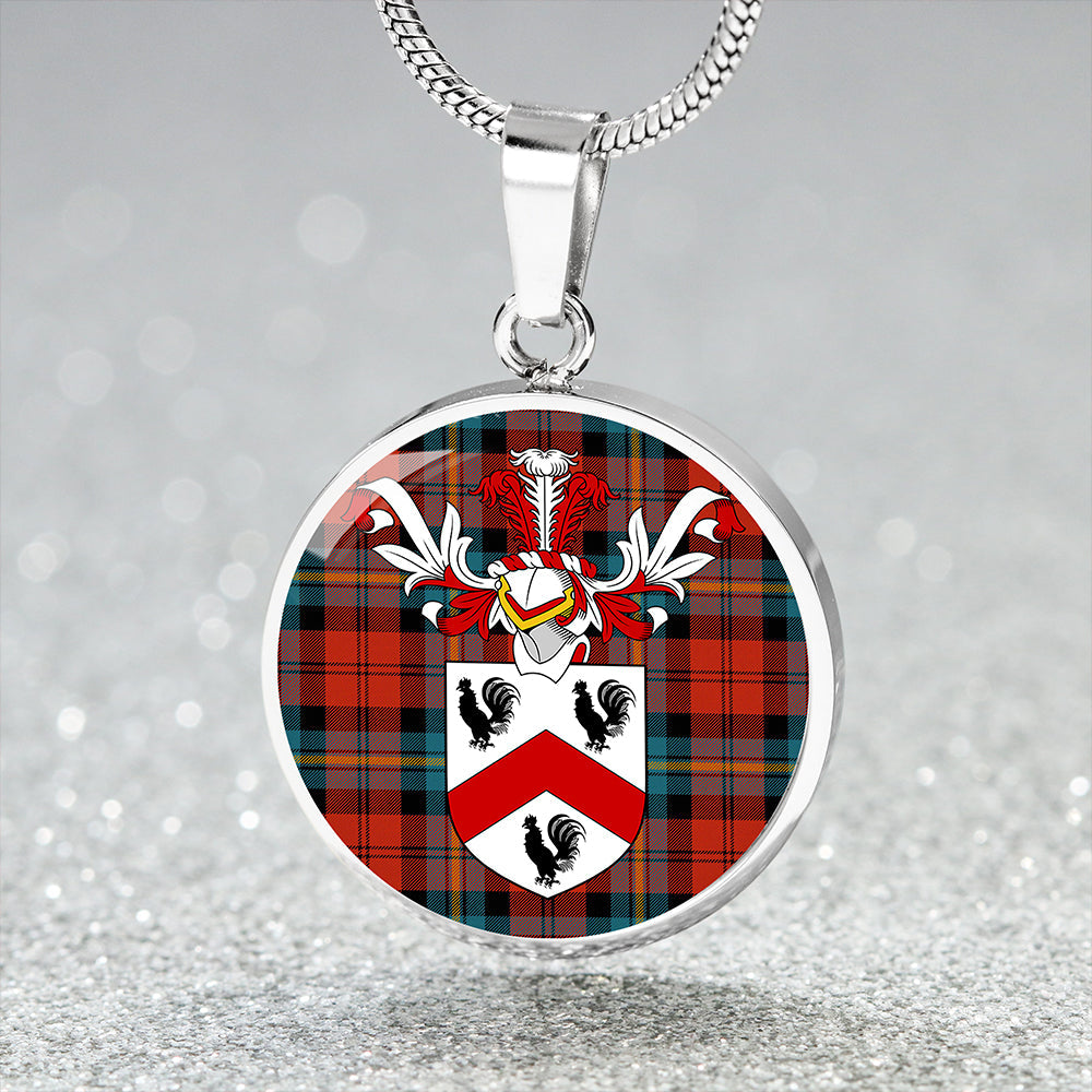 Aitken Ancient Clan Badge Tartan Classic Circle Necklace