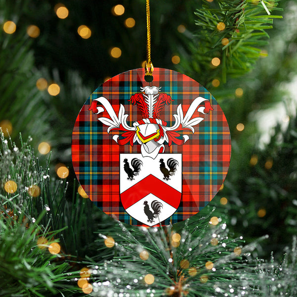 Aitken Ancient Clan Badge Tartan Plastic Christmas Ornaments