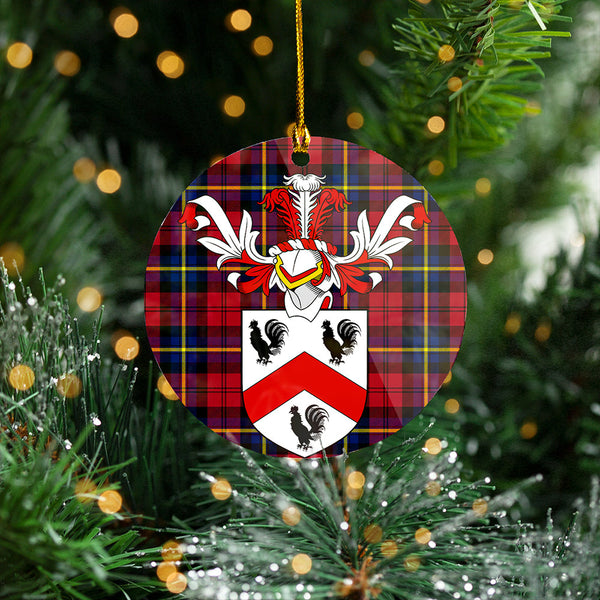 Aitken Modern Clan Badge Tartan Plastic Christmas Ornaments