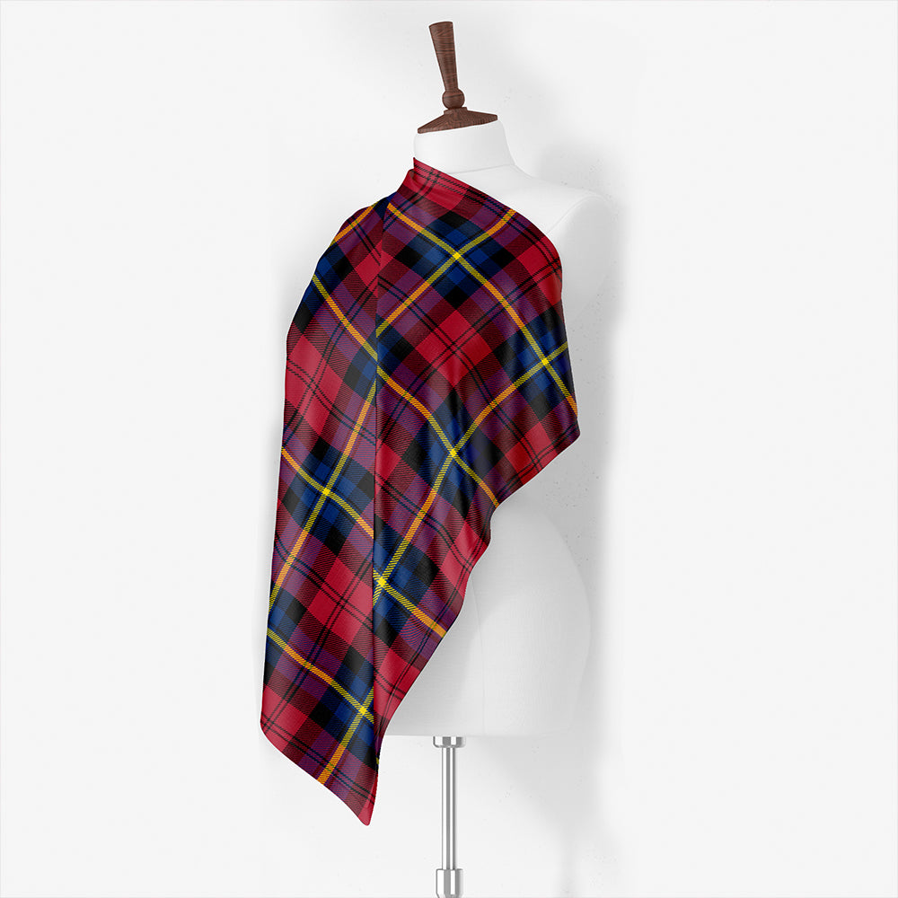 Aitken Modern Tartan Classic Silk Habotai Square Scarf