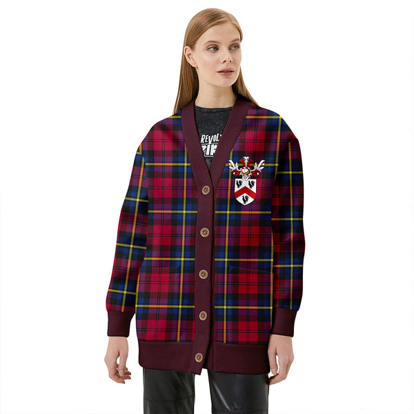 Aitken Modern Clan Badge Tartan V-neck Cardigan