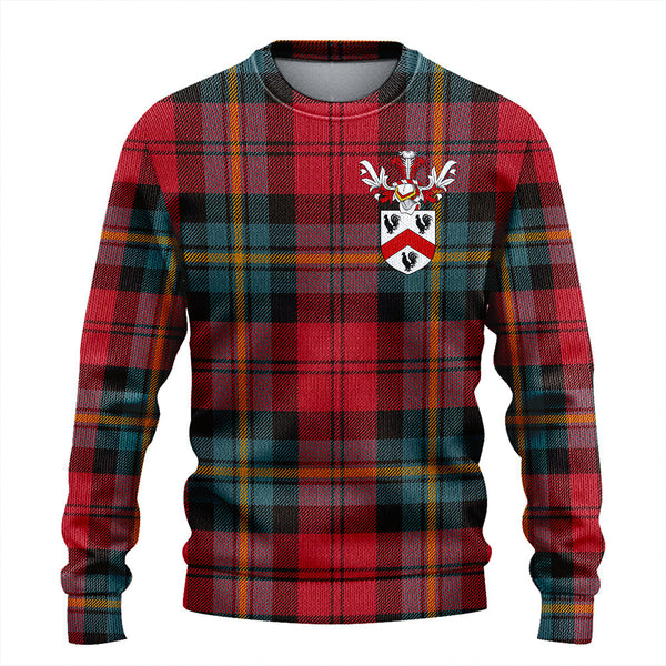 Aitken Weathered Clan Badge Tartan Knitted Sweater