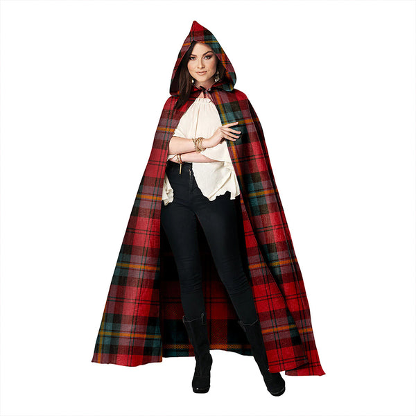 Aitken Weathered Clan Badge Tartan Hooded Cloak