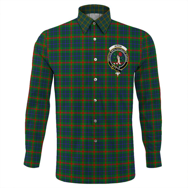 Aiton Tartan Classic Crest Long Sleeve Button Shirt