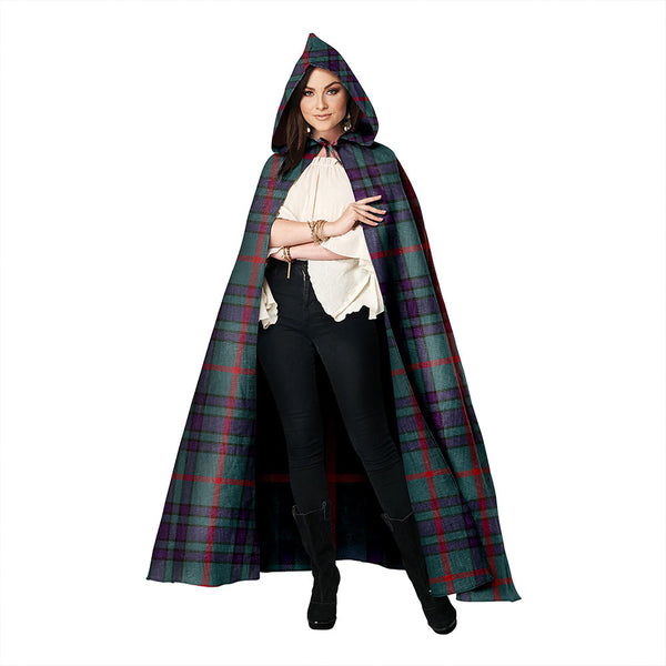 Aiton Weathered Clan Badge Tartan Hooded Cloak