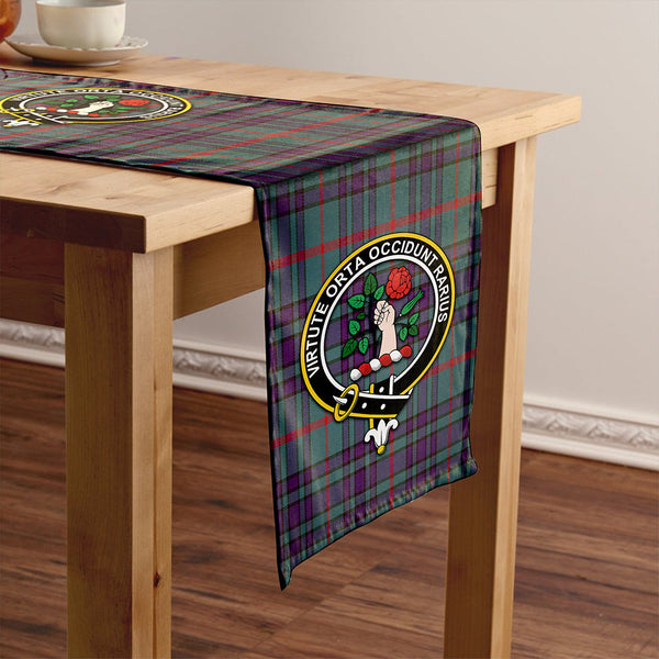 Aiton Weathered Clan Badge Tartan Table Runner