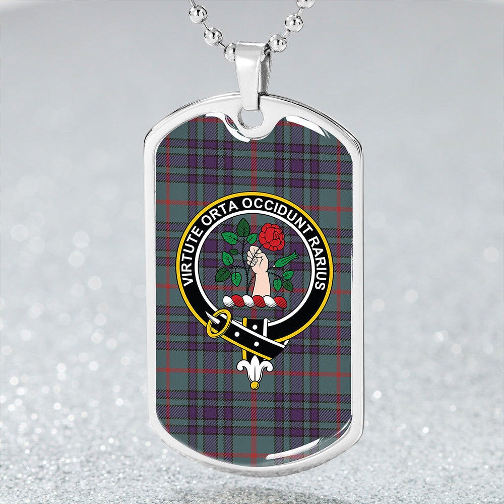 Aiton Weathered Clan Badge Classic Tartan Dog Tag Necklace