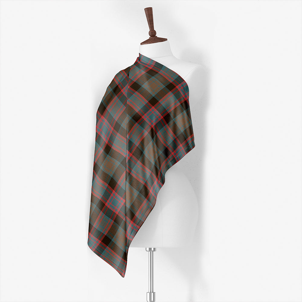 Alexander Hunting Weathered Tartan Classic Silk Habotai Square Scarf