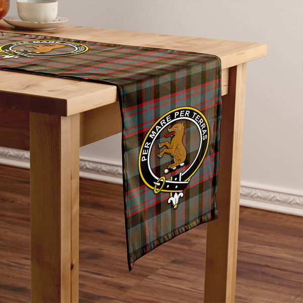 Alexander Hunting Weathered Clan Badge Tartan Table Runner