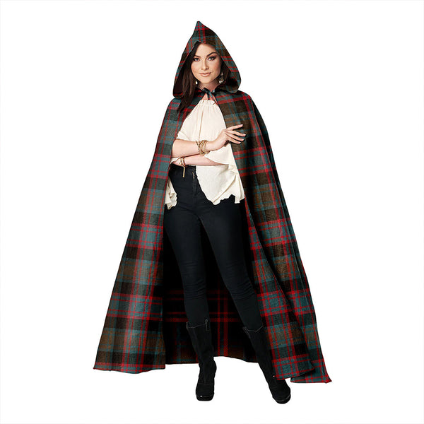 Alexander Hunting Weathered Clan Badge Tartan Hooded Cloak