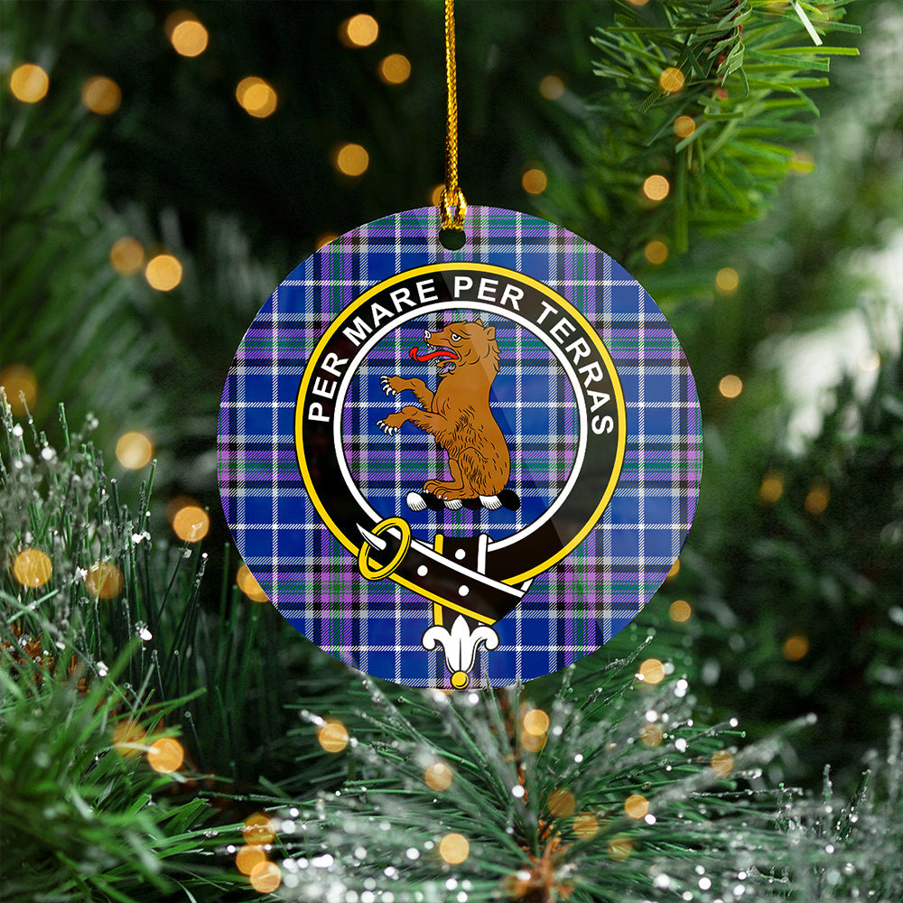 Alexander of Menstry Ancient Clan Badge Tartan Plastic Christmas Ornaments