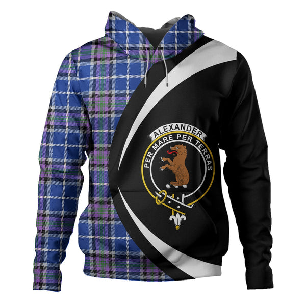 Alexander of Menstry Ancient Clan Badge Tartan Hoodie Circle Style